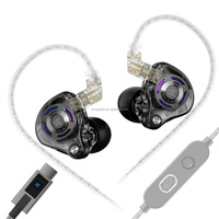Écouteurs filaires KZ Gale avec transducteur dynamique 1DD, basses renforcées, pour le gaming, l'exercice, les voyages, la musique et l'usage quotidien professionnel