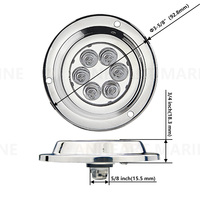 ANHEART 12V 24V IP68 Éclairage LED sous-marin en acier inoxydable pour yacht, bateau, marine