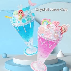 Mingxiang - Juego de Vasos de Cristal para Niños, Personalizables, con Pegamento de <span class=keywords><strong>Crema</strong></span>, Material de Juguete para Hacer Pasteles y Postres, Plástico, 7-14 Años - Product Image 2
