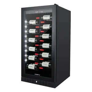 Vinopro Luxury Commercial Wine Cooler 258L Single Zone Electric Wine Cabinet With Glass Door Smart Custom Cellar For 70 Bottles