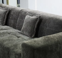Modernes Dunkelgraues Getuftetes Komprimiertes Sofa Vakuumverpackt Modulares Schaumstoffsofa Wohnzimmermöbel Großhandel für Apartments und Hotels