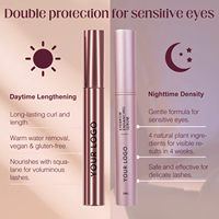 Logo personnalisé Cosmétiques Mascara facile à enlever Mascara biologique de luxe bas quantité minimale de commande Marque privée Vente en gros