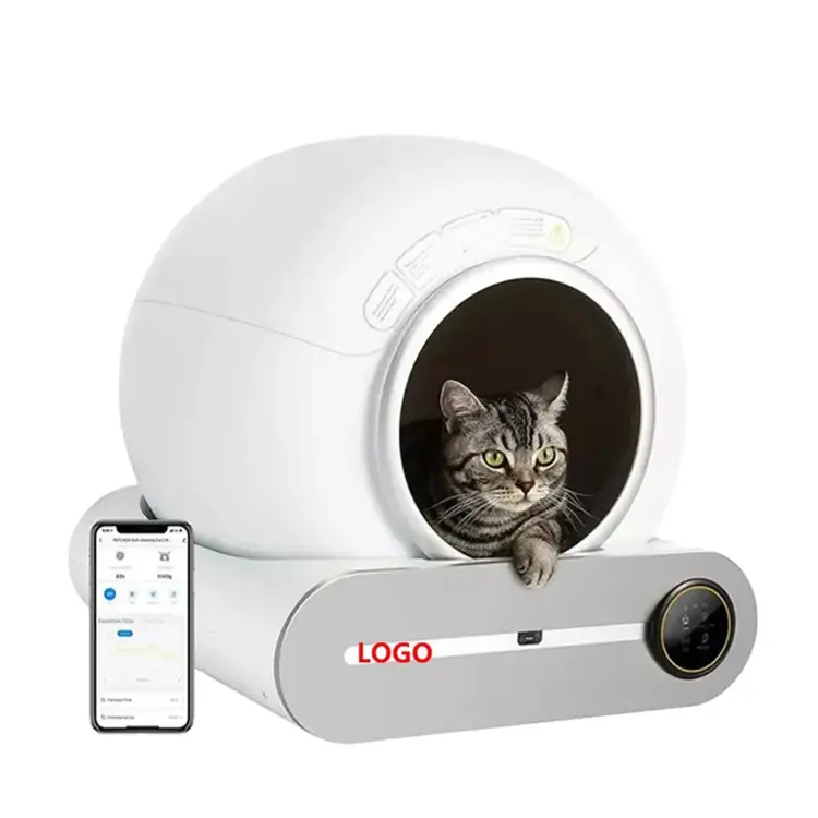 Aplicativo conectividade venda quente automática gato, liquidificador de sujeira de limpeza automática para gatos, caixa inteligente de sujeira de gato