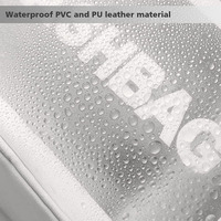Sac plat à fermeture éclair en PVC transparent pour usage cosmétique et trousse de toilette-étui à cosmétiques