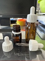 Flacon compte-gouttes liquide de médecine en verre ambré de 30 ml avec bouchon compte-gouttes de pipette de 28 mm et joint inviolable