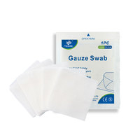 Nouvelle mise à jour de l'emballage Gasvav, compresses stériles à usage unique 3x3 4x4 5x5 6x6, tampons en gaze / compresses en gaze