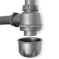 Siphon de bassin à double siphon pour évier de cuisine Drain pour évier de cuisine