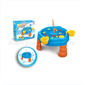 Children Funny Fishing Pole Water Table Fishing Table Game Floating Plastic Fish Toys For Toddler Bath Toys