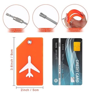 Hot-Selling Silicone Luggage Tags for <b>Suitcase</b> Durable Travel ID Tag for Airplane Baggage, Custom Logo Letter Printing - Product Image 2