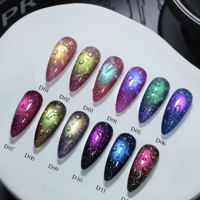 ZRKGEL Nail Suppliers DANNY COLL – Kit de vernis gel multi-chrome effet œil de chat 24 couleurs, paillettes hivernales foncées, sans TPO ni HEMA, vente en gros usine