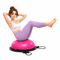 Ballon d'équilibre gonflable en PVC pour yoga, demi-ballon, pour la stabilité, la coordination et la résilience