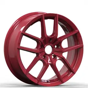 Roues en alliage de voiture certifiées JWL SFI 14 pouces, poli rouge PCD 4*100