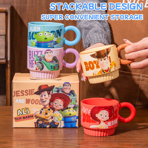 <strong>Disney</strong> Cartoon Toy Story Drinkware 320ml Ceramic Cute Mugs Coffee Cup <strong>Set</strong> with Handgrip for Home Use and Kids and Gifting - Product Image 5