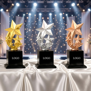 Trophée Étoile Personnalisé avec Gravure et Impression UV, en Métal Moulé sous Pression Portable pour Récompenses Personnalisées - Utilisation Exclusivement au Bureau - Product Image 1