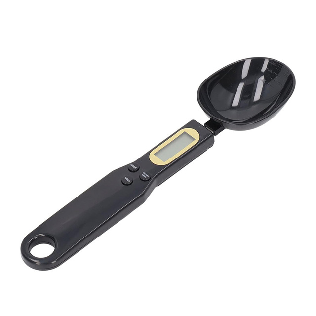 High-Precision Electronic Quantity Digital Measuring Spoon Black Custom Kitchen Spoon Scale Handheld Household Electronic Scale