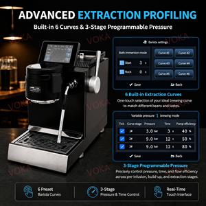 VOKA 5" Touchscreen <b>Coffee</b> <b>Machine</b> 6-in-1 Smart Extraction Curve Espresso <b>Machine</b> for Cafs & Home <b>Baristas</b> CB-1 Professional-gr - Product Image 3