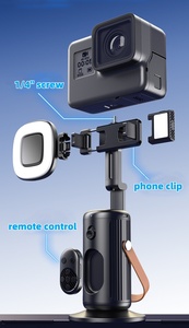 Support <span class=keywords><strong>de</strong></span> téléphone intelligent avec double éclairage LED, suivi automatique du visage par IA, rotation à 360°, stabilisateur gimbal intelligent pour diffusion en direct, vlog et photographie <span class=keywords><strong>de</strong></span> rue - Product Image 5