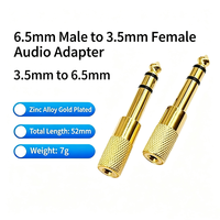 6.35mm Erkek - 3.5mm Dişi Stereo Kulaklık Adaptörü Yardımcı Kablolar için Ses Jakı Adaptörü