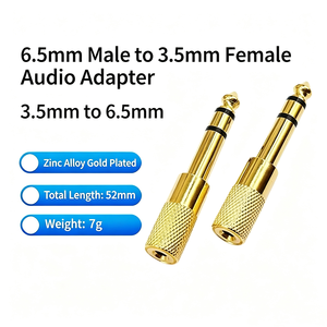 Adattatore per cuffie stereo da 6,35 mm maschio a 3,5 mm femmina, adattatore <span class=keywords><strong>jack</strong></span> audio per cavi ausiliari - Product Image 3