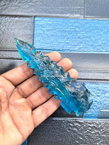 Puntas de Flecha de Cristal Azul Talladas a Mano al 100% (3-6.5\") - Puntas de Lanza de Cristal Oceánico, Decoración Coleccionable Curativa, Exhibición de Piedras Preciosas - Product Image 2
