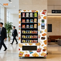 Distributeur automatique de boissons et de collations XY-DLE-8C, gain de place, à vendre, distributeur automatique de boissons en bouteille et de chips