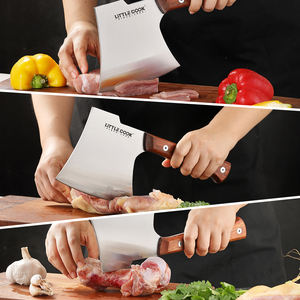 Hacha de carnicero de alta resistencia, cuchillo para cortar huesos y picar con mango de madera, cuchillo de cocina - Product Image 6