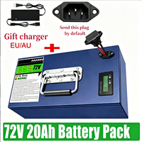 Nouvelle Batterie Lithium LiFePO4 72V 30Ah avec Chargeur et Écran LCD Étanche pour Vélo Électrique, Trottinette, Chariot de Golf, Cycle Profond, 1500 Cycles