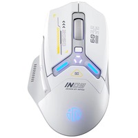 Inics IN9 Mouse Gaming Bluetooth nirkabel, Mouse Gaming dua mode ergonomis RGB PUBG/LOL/CSGO untuk Desktop Laptop
