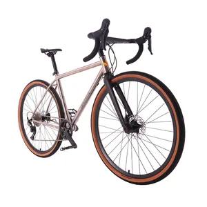 DAURADA 고품질 티타늄 합금 프레임 도로 자전거 fashional 700c 도로 자전거 탄소 섬유 프론트 포크 레이싱 자전거
