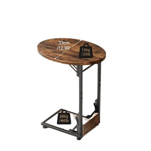 Mesa auxiliar ovalada minimalista para sofá de salón, estilo nórdico retro, mesa redonda pequeña, mesa de centro pequeña móvil para balcón. - Product Image 1
