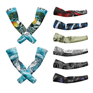 Verano UPF45 + protección solar UV ciclismo refrigeración hombres <span class=keywords><strong>tatuaje</strong></span> hielo seda brazo cubierta deportes impresión personalizada brazo <span class=keywords><strong>manga</strong></span> - Product Image 3
