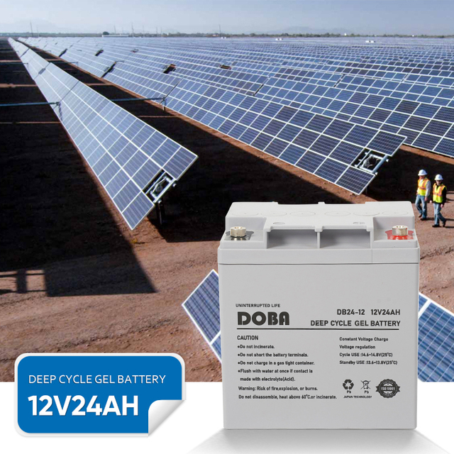 Dongle High Quality DB24-12 12V 24Ah Rechargeable AGM Gel Lead Acid Deep Cycle Solar Battery