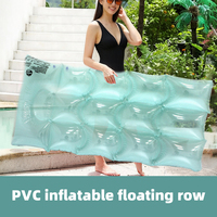Fauteuil flottant gonflable en PVC écologique avec appui-tête transparent pour adultes unisexe – Idéal pour la piscine estivale