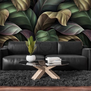 <span class=keywords><strong>Carta</strong></span> da <span class=keywords><strong>parati</strong></span> Vintage e belle foglie tropicali 3d - Product Image 2