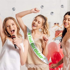 Banda de Cumpleaños con Temática de Martini en Verde, un Poco Más Madura, Banda de Satén con Temática de Martini para Decoraciones de Cumpleaños para Adultos en Interiores/Exteriores - Product Image 3