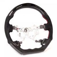 Volant en fibre de carbone véritable avec LED de couleur personnalisée, vitesse et régime en temps réel pour Toyota Mark X Reiz 2005-2009 4 Runner, volant noir