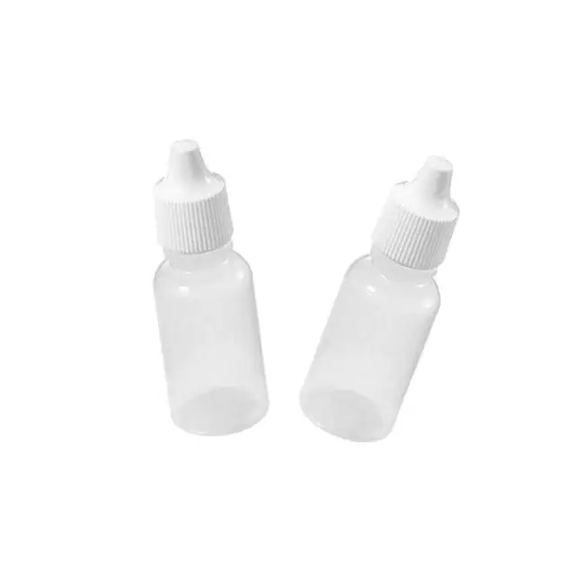 Botol plastik pembersih telinga, tutup sekrup portabel ramah lingkungan, Remas 10ml PE Eye Drop, botol plastik pembersih