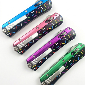 Cuchillo de Camping de Alta Calidad Micro Tech Edición Aluminio, Herramienta EDC de Bolsillo, Acero Inoxidable, Mango de Aluminio OEM - Product Image 6