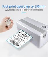 Imprimante d'étiquettes d'expédition USB thermique directe haute vitesse de 120mm Imprimante de bordereau d'expédition haute résolution 203dpi utilisée pour l'impression couleur de stock