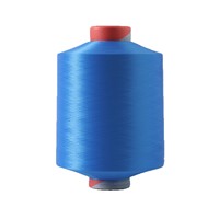 Fil de chenille polyester DTY teint en soie, haute résistance 150D/36F, matière première pour chaussettes et gants
