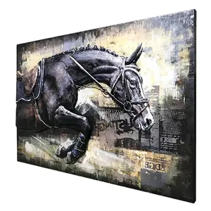 Maßge schneiderte Metall pferd Home Einrichtungs dekoration Restaurant dekoration Hängende Wand künstlerische Arbeiten von höchster Qualität
