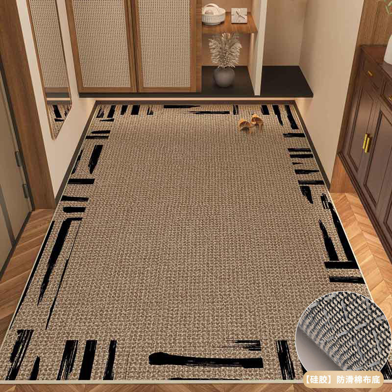 Texture imitation fibre de chanvre - gris avec bords noirs