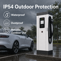 Station de recharge rapide CC CCS2 commerciale 60-120 kW, simple ou double connecteur, OCPP 1.6, 4G, IP54, pour projets de flotte et de parkings publics