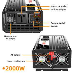 <span class=keywords><strong>Inverter</strong></span> Solare a Onda Sinusoidale Pura 2000W Personalizzabile, da 12V 24V 36V 48V 60V 72V 84V 96V 110V 220V <span class=keywords><strong>DC</strong></span> a 110V 120V 220V <span class=keywords><strong>240V</strong></span> <span class=keywords><strong>AC</strong></span> - Product Image 2