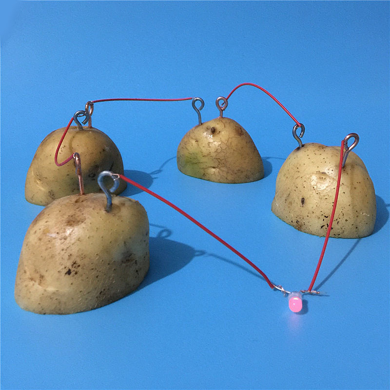 Kit De Ciencia De Bioenergía – Batería De Frutas Y Patata, Experimento Eléctrico Para Niños Con Reloj Digital Y Bombilla, Juguete Educativo Interactivo