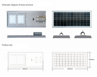 Venta Directa de Fábrica, Farola Solar Todo en Uno, IP65 Impermeable, Alimentada por Corriente Alterna para Uso en Carreteras