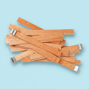 Mèches <span class=keywords><strong>de</strong></span> <span class=keywords><strong>bougie</strong></span> en bois <span class=keywords><strong>de</strong></span> cerisier écologiques, pré-adhésives, faible production <span class=keywords><strong>de</strong></span> suie, non toxiques, sûres pour la fabrication <span class=keywords><strong>de</strong></span> bougies <span class=keywords><strong>maison</strong></span> - Product Image 1