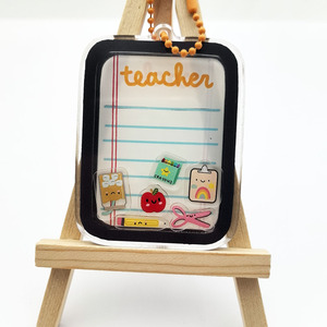 Porte-clés personnalisé Shaker, porte-clés dessin animé, petit porte-clés rectangulaire Kawaii, porte-clés cool avec insertion <span class=keywords><strong>photo</strong></span> Anime - Product Image 3