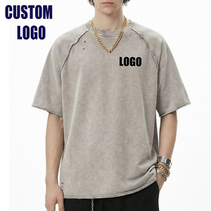 เสื้อยืดคอตตอนวินเทจพรีเมียมแบบกำหนดเองได้สำหรับผู้ชาย เสื้อยืดลำลองขายส่งจำนวนมาก เสื้อยืดพิมพ์ลายตามสั่งสำหรับผู้ชาย - Product Image 1