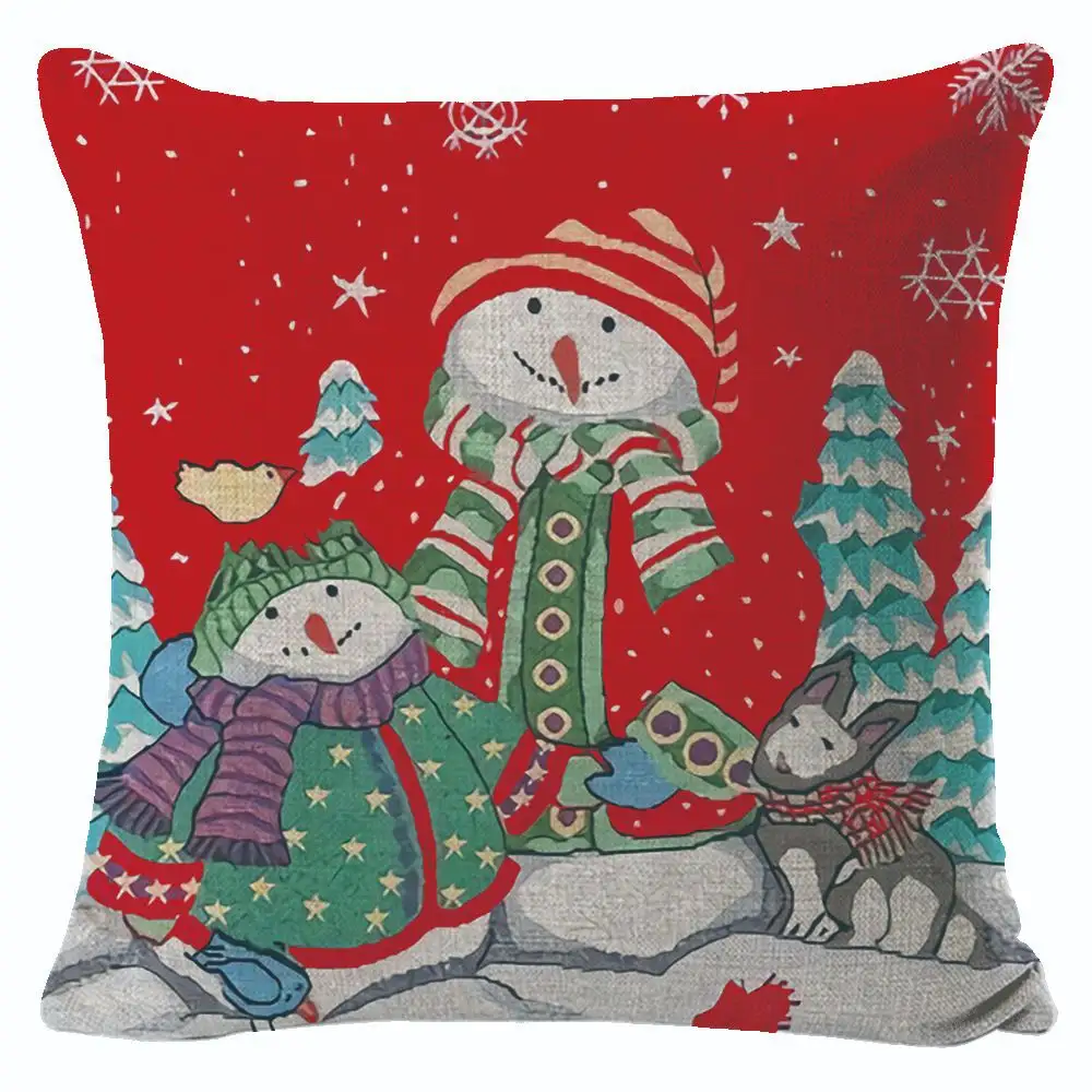 40*40cm Housses de coussin imprimés africains Offre Spéciale Joyeux Noël Cerf Imprimé Velours Taie d'oreiller Produits